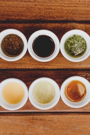 different sauces and spices